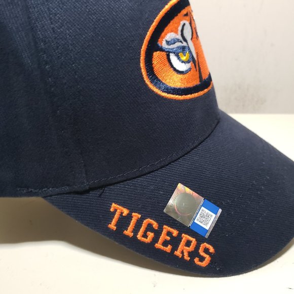 Auburn Tigers Hat Cap Strap Back Blue Russell Athletics Alt Eyes Logo NCAA - Picture 5 of 11